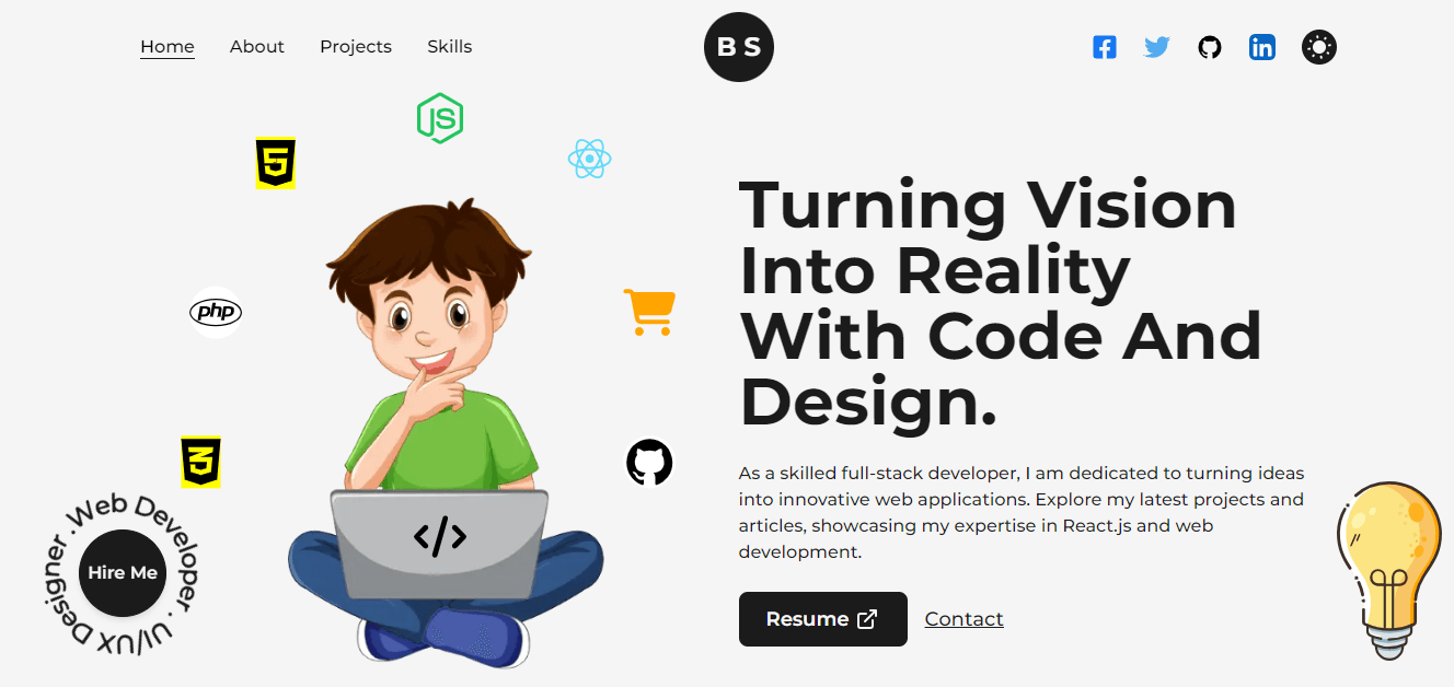 Portfolio-Using Next.js and famer motion